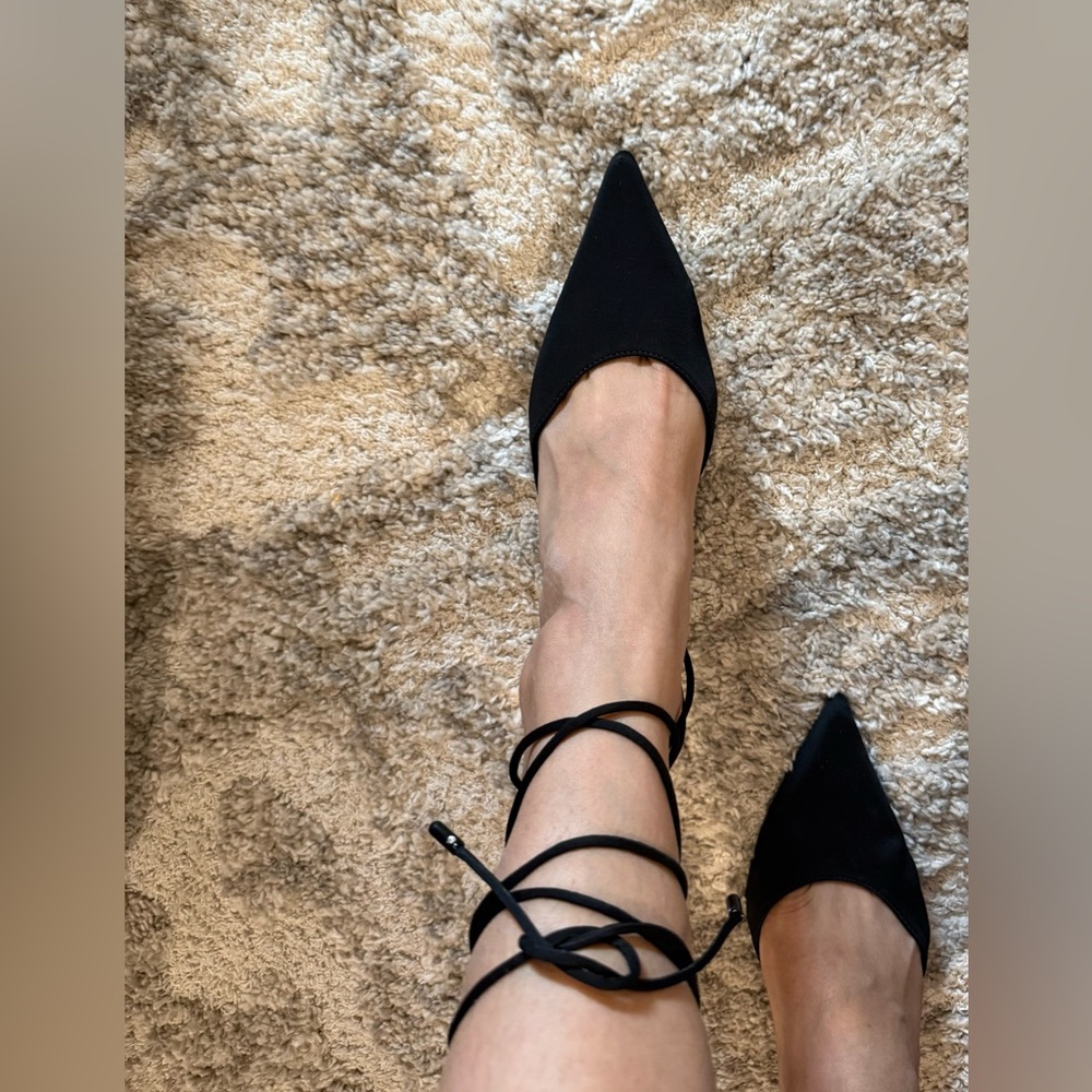 Zara Elegant Black Frame Stiletto Pumps – Size 38 - Picture 9 of 9